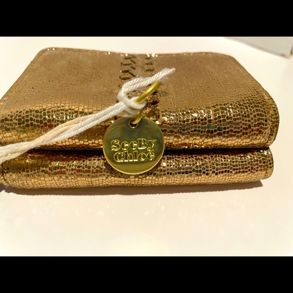 See by Chloe Metallic Gold Wallet (Retail $575) - Picture 3 of 6